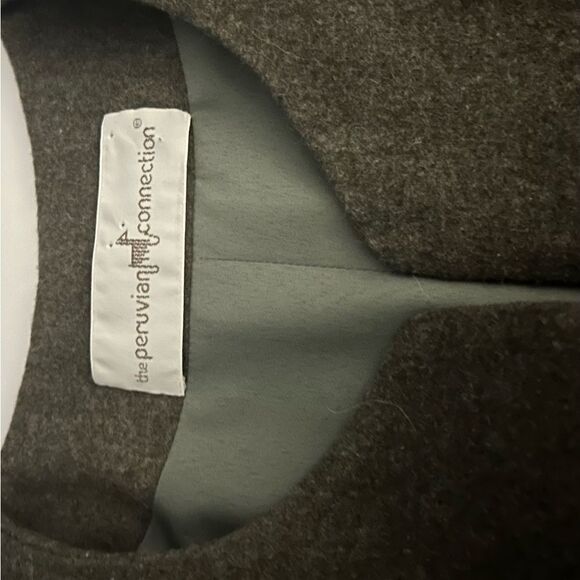 Peruvian Connection Olive Green Wool Blazer Size 10 - Picture 4 of 12